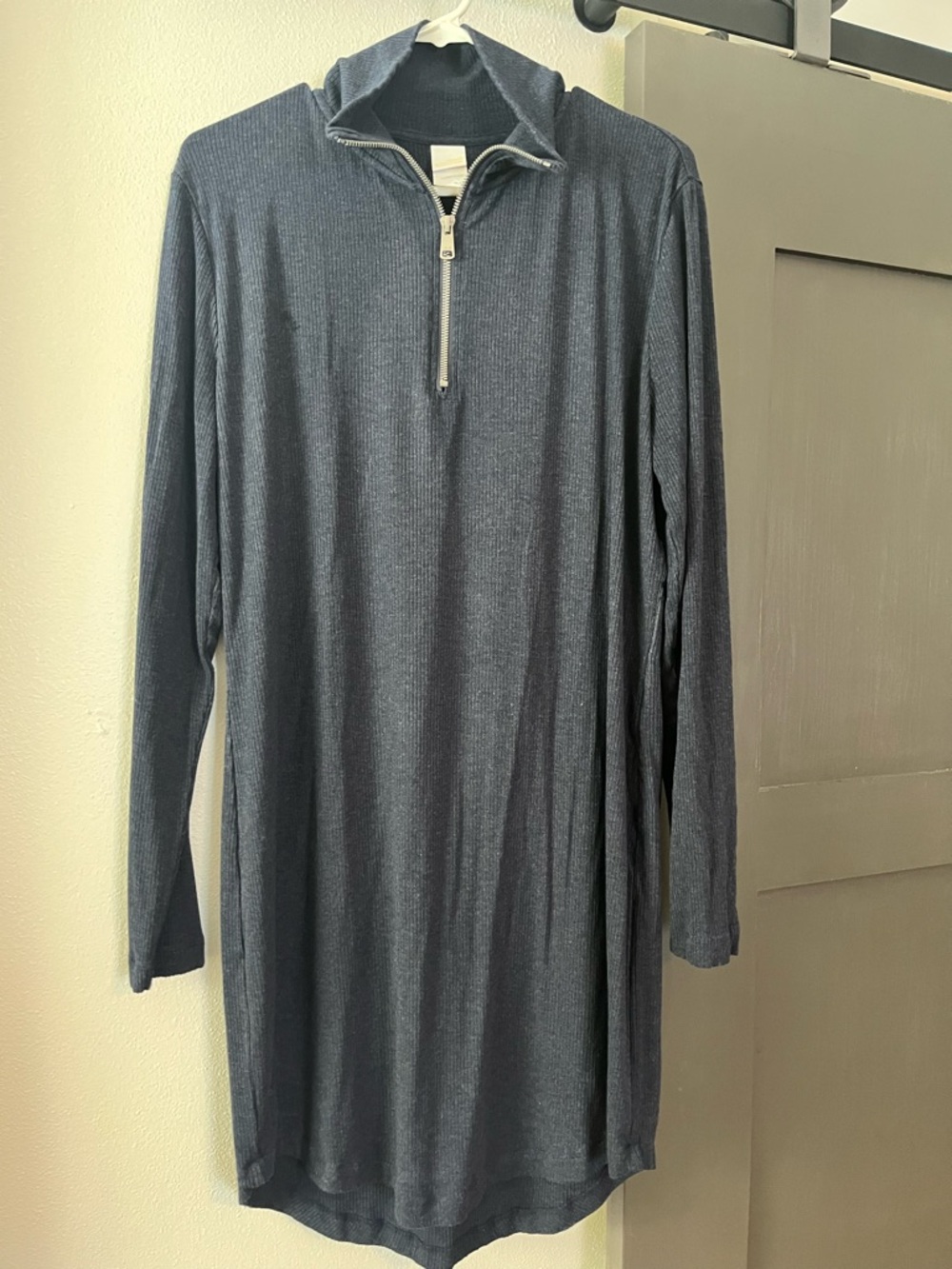 Lole Navy Blue Long Sleeve Half-Zip Dress